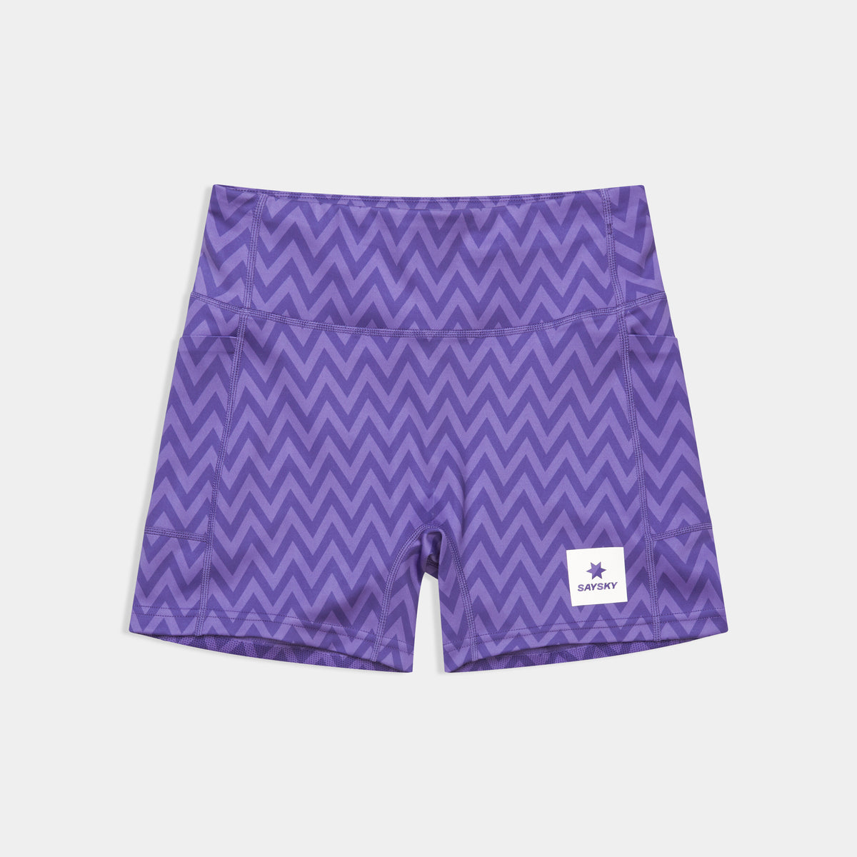 Saysky Zig Zag Combat+ Short Tights 4\" Purple Zig Zag 1061 SW55011