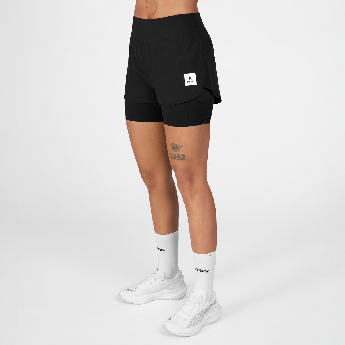 Saysky 2 in 1 Pace Shorts 3'' Black 901 SW40002
